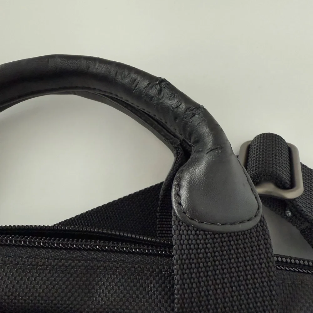 Tumi Slim Portfolio Expandable Laptop Briefcase in Black
